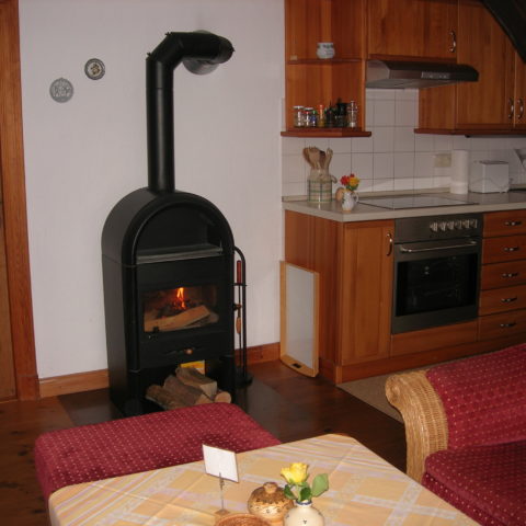 Ferienwohnung auf dem Fastenhof - Blick auf den Kamin